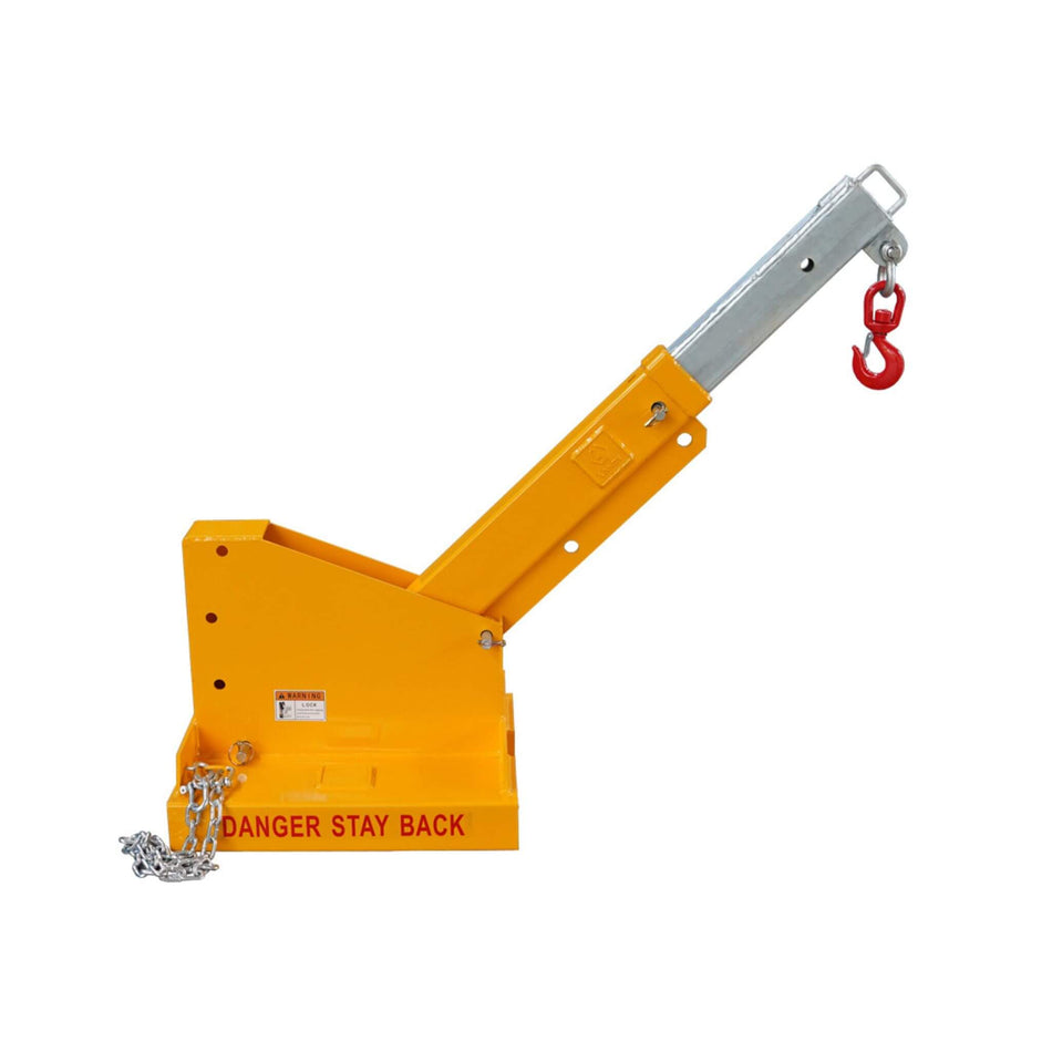 Heavy-Duty 80-Inch 2500KG Fork Mounted Telescopic Jib Boom Forklift Crane