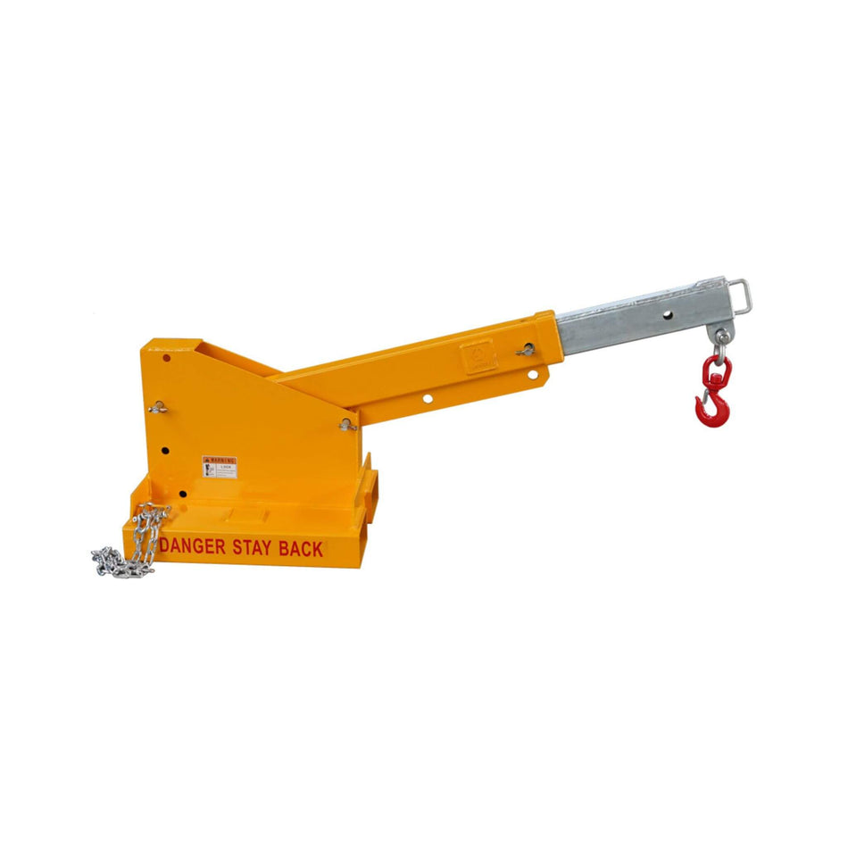 Heavy-Duty 80-Inch 2500KG Fork Mounted Telescopic Jib Boom Forklift Crane