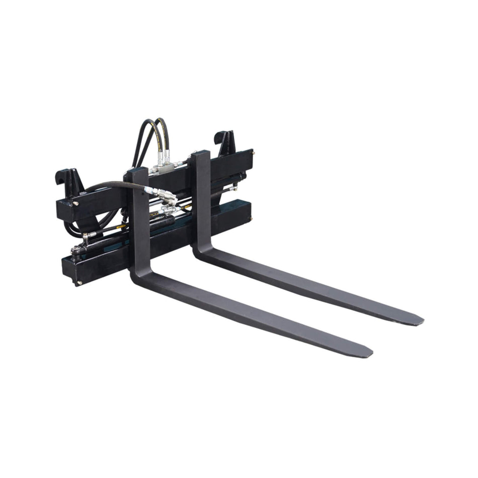 Heavy-Duty Adjustable Hydraulic Pallet Forks Skid Steer Attachment