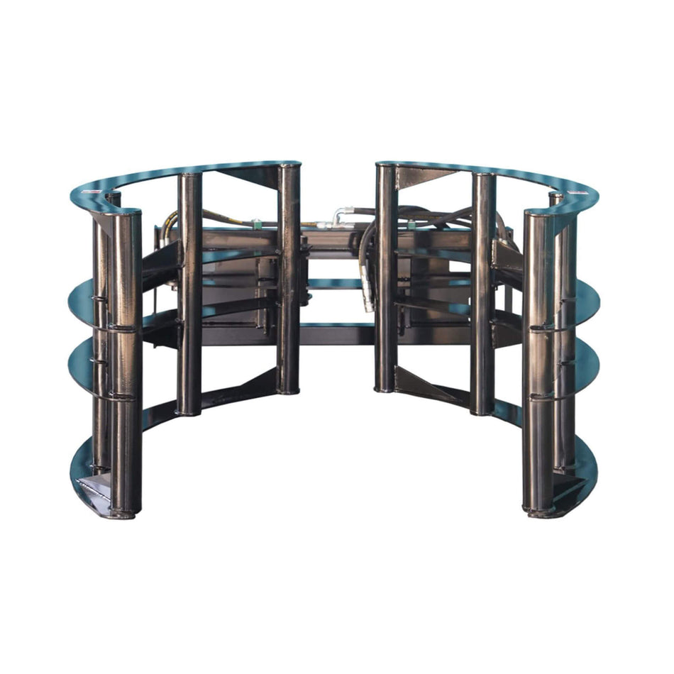 Heavy-Duty Round Hay Bale Grab Skid Steer Attachment